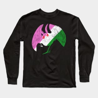 Non-Binary Pride Mothman Long Sleeve T-Shirt